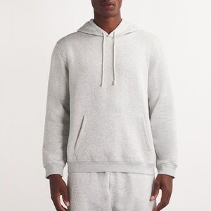 Skims Fleece Lounge Classic Hoodie in Light Heather Gray